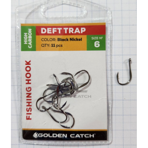 Крючки для рыбалки Golden Catch Deft Trap № 6