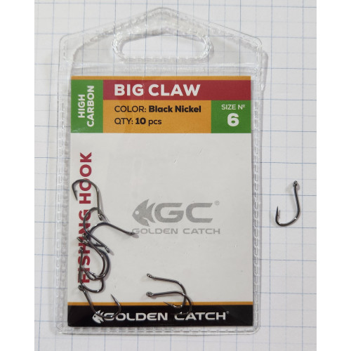 Крючки для рыбалки Golden Catch Big Claw № 6