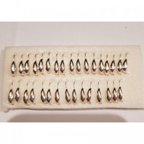 Мормышка уралка вольфрам 2,5 серебро 0,4г  167